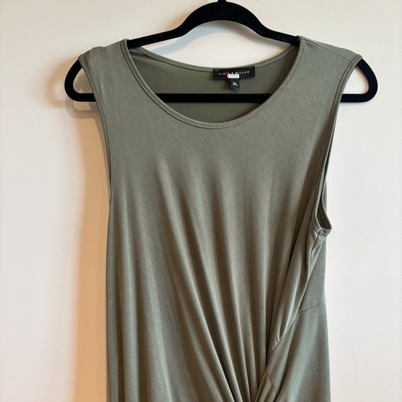 Slate & Willow Green Side Twist Maxi Tank Dress XL Modal Lightweight - Picture 2 of 9